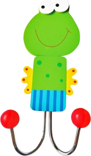 Perchero de madera rana