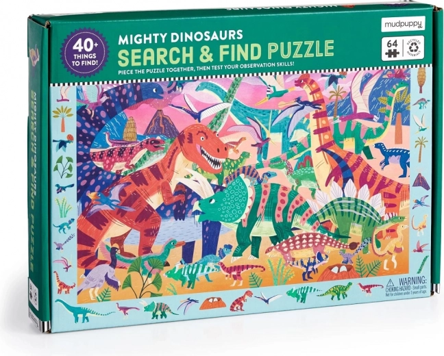 Puzle Dinosaurios Majestuosos 64 piezas