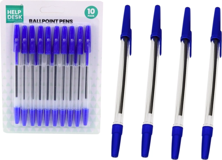 Juego de bolígrafos clásicos azules (10 uds.)