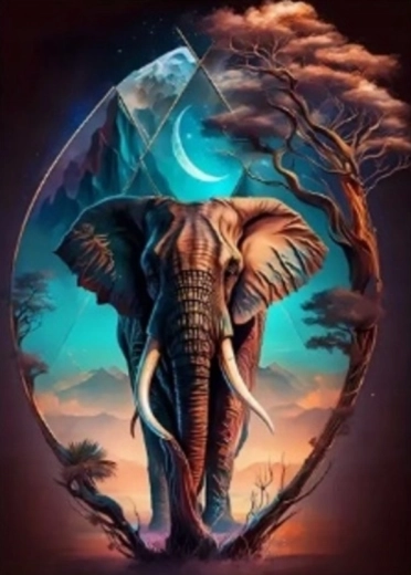 Pintura de diamantes Joya africana 30 × 40 cm