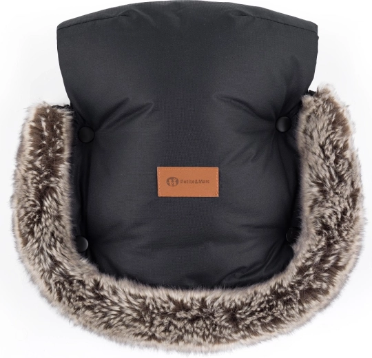 Petite&Mars guantes para cochecito Furry forever black