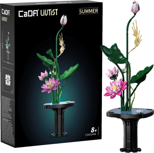 Set de construcción CaDA Floral Art Summer Song – decoración floral 61,6 cm, 755 piezas