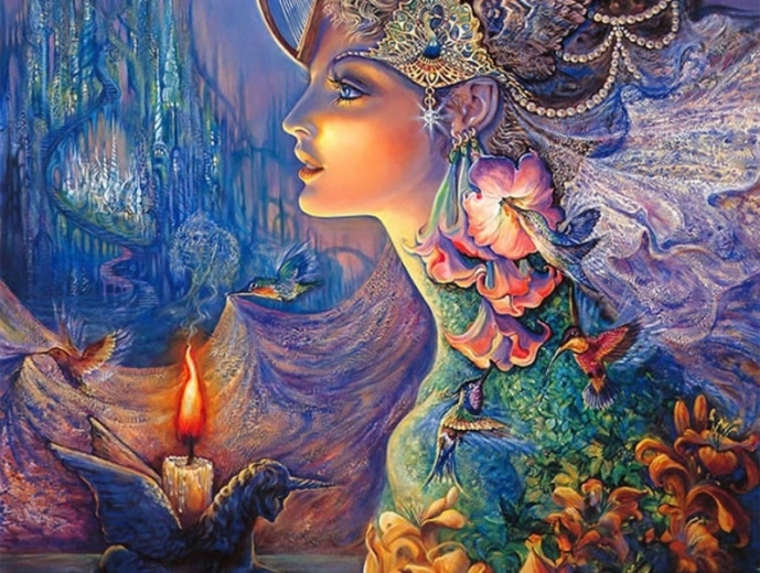 Pintura por números - Reina de los colibríes