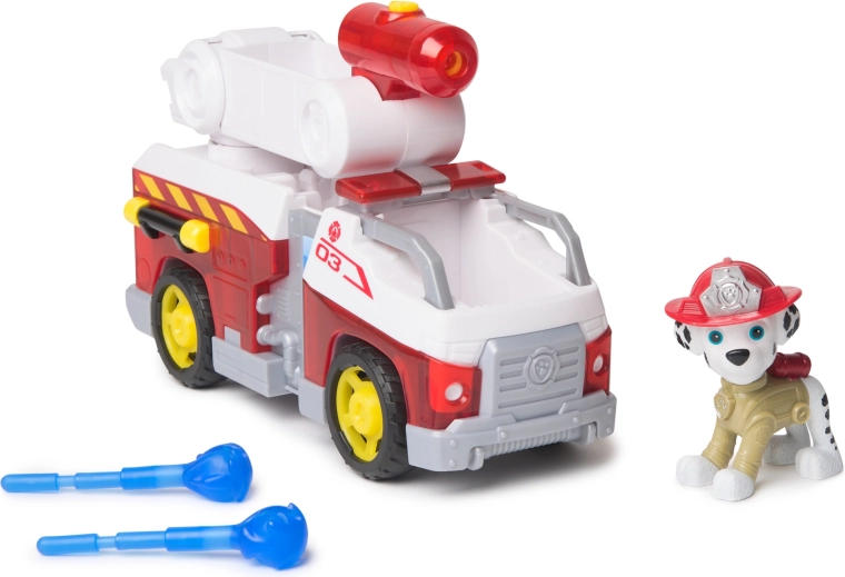 Camión de bomberos de Marshall con proyectiles de agua