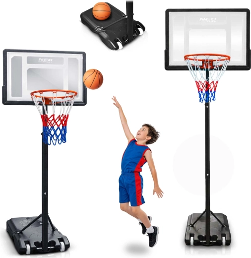 Canasta de baloncesto ajustable Neo-Sport para niños y adultos