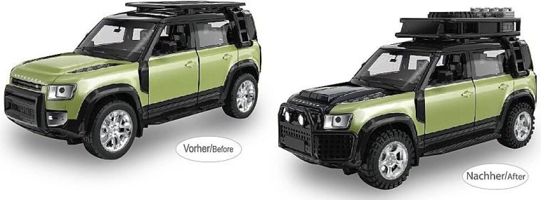 JAMARA modelo metálico Land Rover Defender 110 a escala 1:43 verde