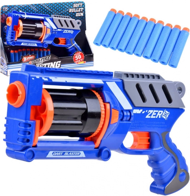 Pistola Blaster de plástico con 10 dardos de espuma