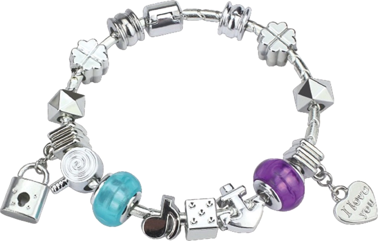 Pulsera para niñas con colgantes intercambiables