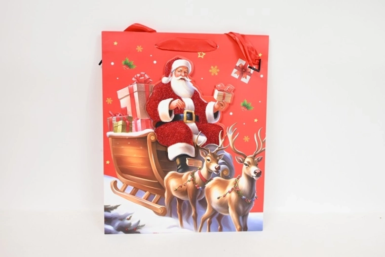 Bolsa de regalo con motivo festivo, tamaño M