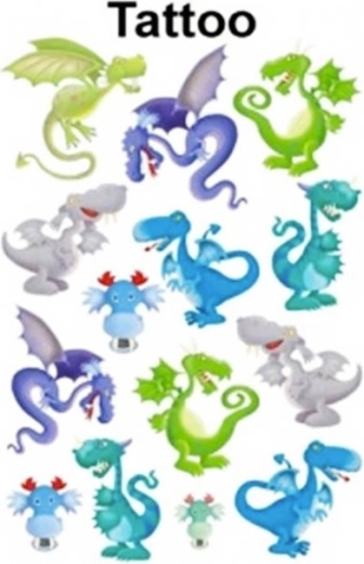Tatuajes de dragones - 1 unidad