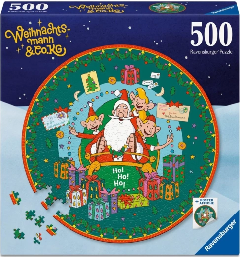 Puzzle redondo Ravensburger Mundo secreto de Santa Claus 500 piezas