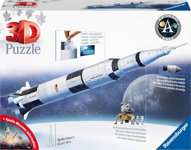 Puzzle 3D Cohete Apollo Saturn V