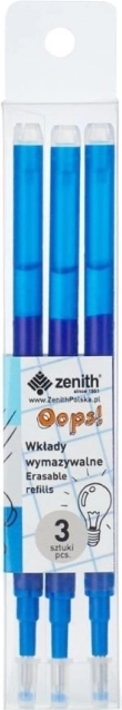 Recambios de tinta para bolígrafo borrable Oops! 0,6 mm – azul, 3 uds