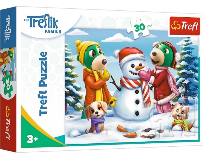 Puzzle Trefl Familia Treflik: Diversión invernal 30 piezas