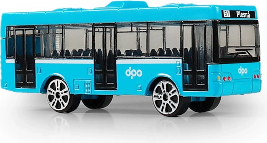 Autobús metálico DPO Ostrava azul 8,5 cm