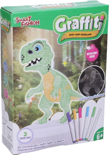 Lámpara de dibujo con dinosaurio, 19 cm
