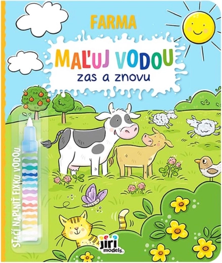 Pintar con agua una y otra vez – Granja