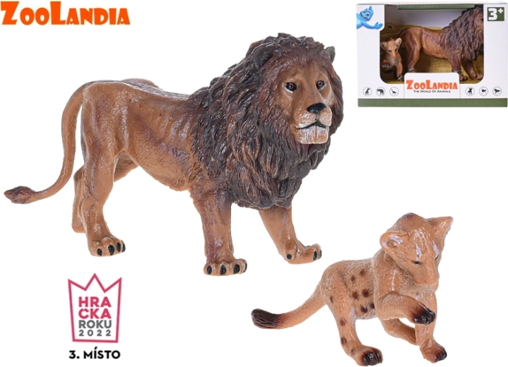 Zoolandia león con cría figuras 8,5–13 cm en caja