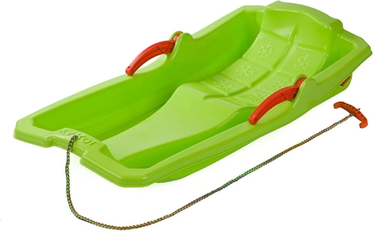 Trineo de plástico con frenos Baby Mix Karol verde