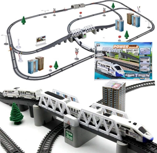 Tren de pasajeros eléctrico con vías largas