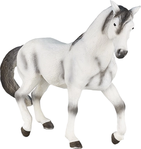 Modelo realista de caballo andaluz gris