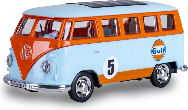 Modelo metálico Volkswagen T1 azul claro 1:38