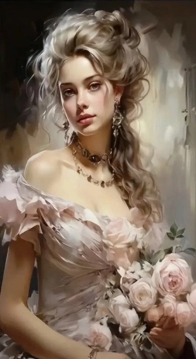 Norimpex pintura por números Dama con ramo 40 × 50 cm