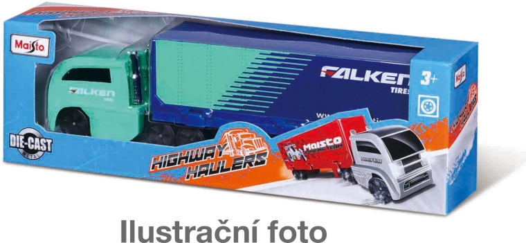 Maisto Highway Haulers camión tractor metálico con remolque