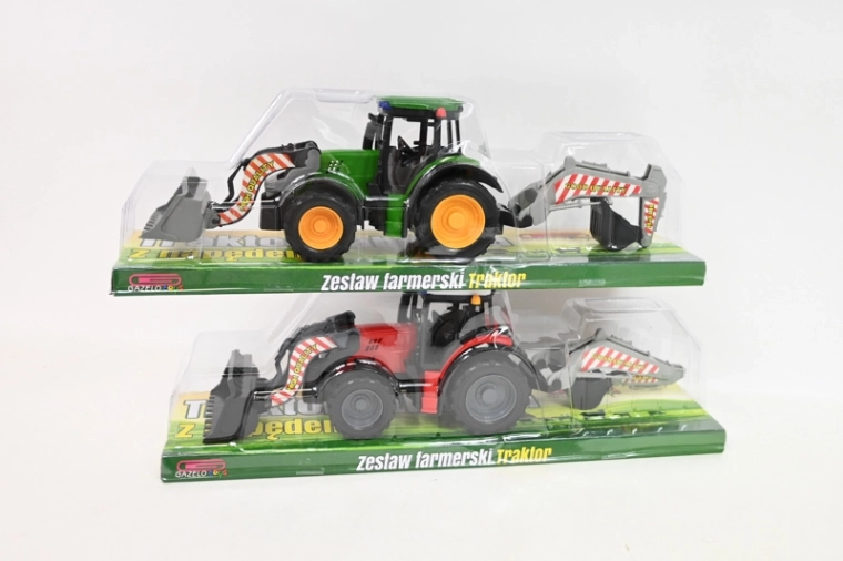 Tractor infantil de plástico con cargadora frontal