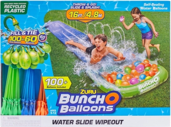 Bunch O Balloons tobogán de 1 carril con globos