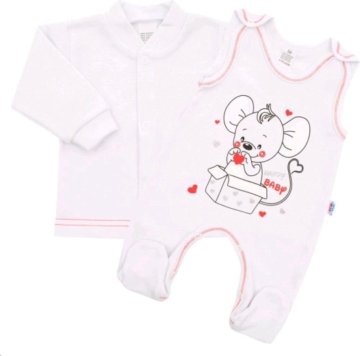 Conjunto para bebé New Baby Mouse blanco 80 (9–12 meses)