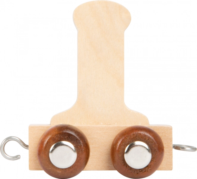 Vagón de madera con la letra I para tren de madera small foot