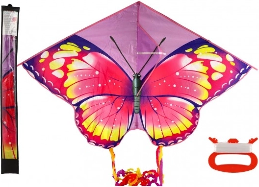 Cometa mariposa voladora de nailon 145 × 97 cm en bolsa de tela