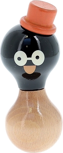 Sonajero de madera pingüino René