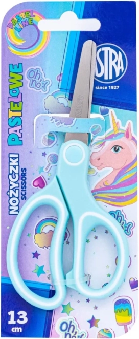 Tijeras infantiles Astra con regla Unicorn 13 cm
