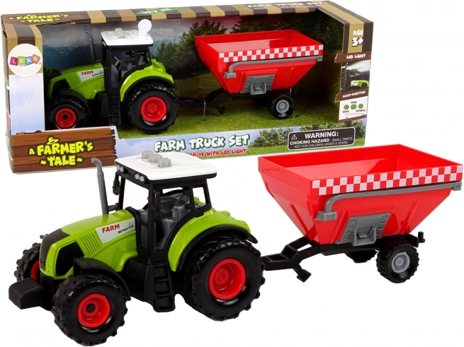 Tractor con sonido y remolque desmontable GRANJA para niños