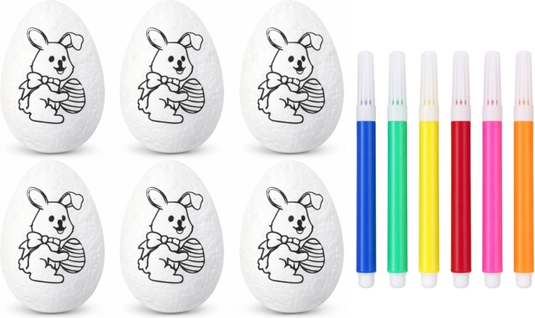 Seis rotuladores de colores incluidos