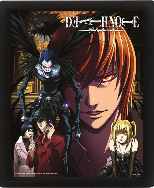 Cuadro 3D con efecto lenticular DEATH NOTE