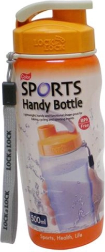 Botella de plástico para beber 500 ml naranja