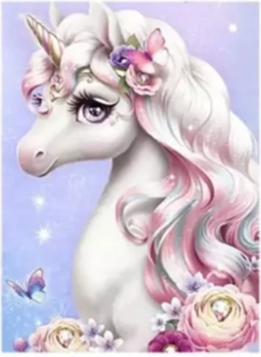 Norimpex Pintura por números Unicornio adorable 40 × 50 cm