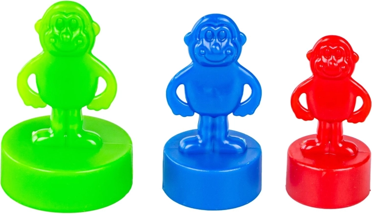 Figuras de colores en tres tamaños