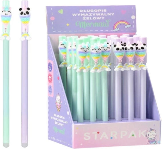 Bolígrafo de gel borrable sirena - 1 pieza