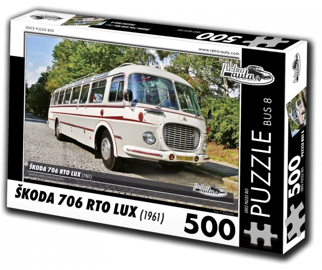 Puzzle Retro-autos Škoda 706 RTO LUX – autobús, 500 piezas