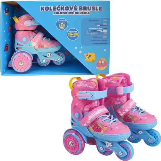 Patines infantiles con ruedas luminosas rosa (talla 26–30) SPARKYS