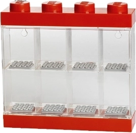 Vitrina LEGO para 8 minifiguras – roja