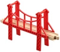 Puente colgante BABU para trenes de madera 30 cm