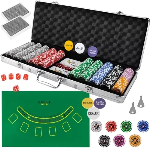 Set de póker de 500 fichas en maletín