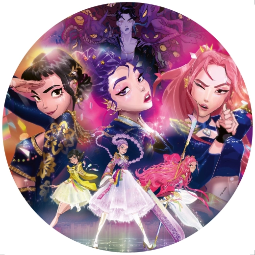 Puzzle circular Ravensburger K-pop: Cazadoras de demonios 500 piezas