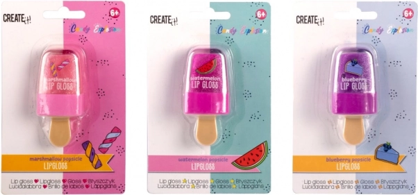 Create It! brillo labial tipo caramelos Popsicle para niños