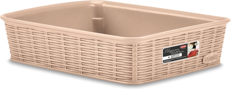 Cesta Elegance beige 25 × 19,5 × 6 cm
